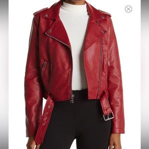Red Levis leather jacket